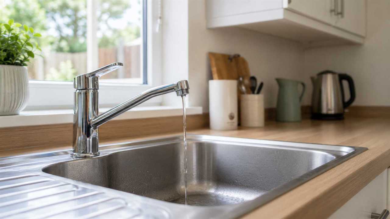 Kitchen tap producing a thin weak stream of water
